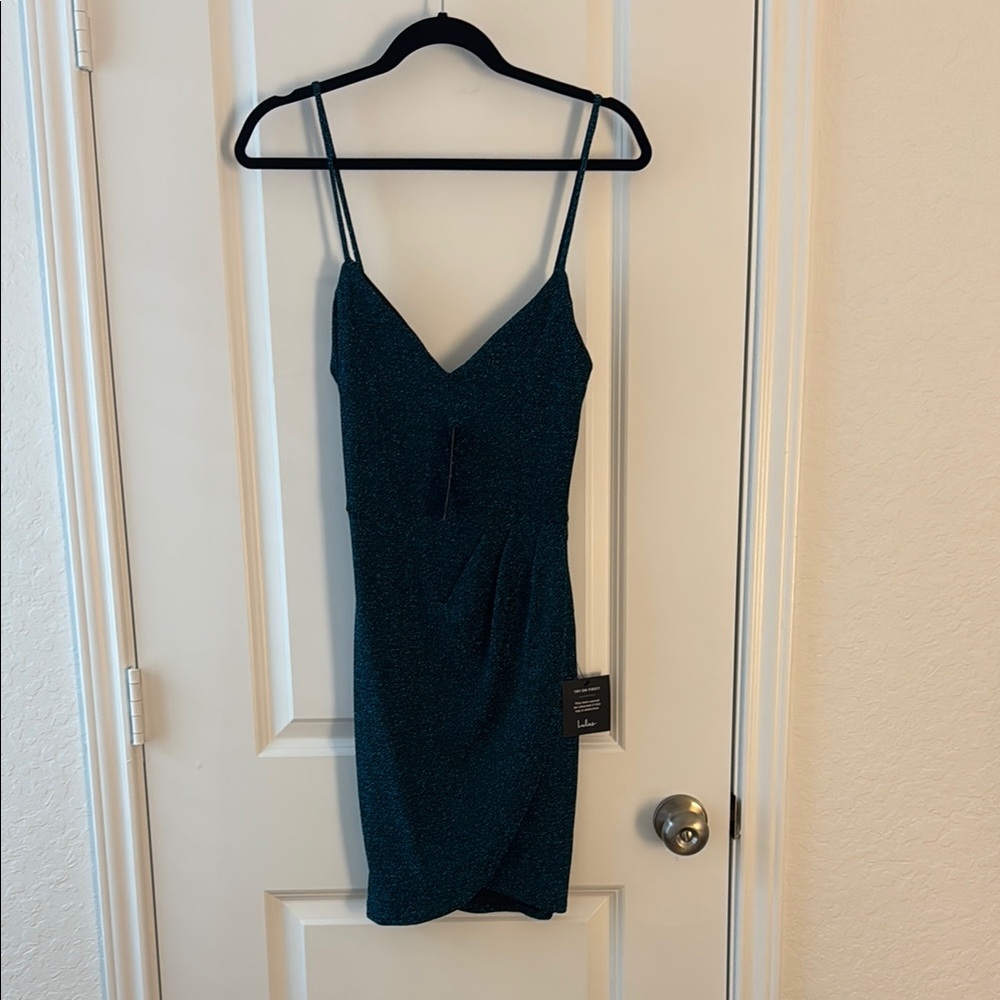 Lulus Elegant Teal Spaghetti Strap Dress
